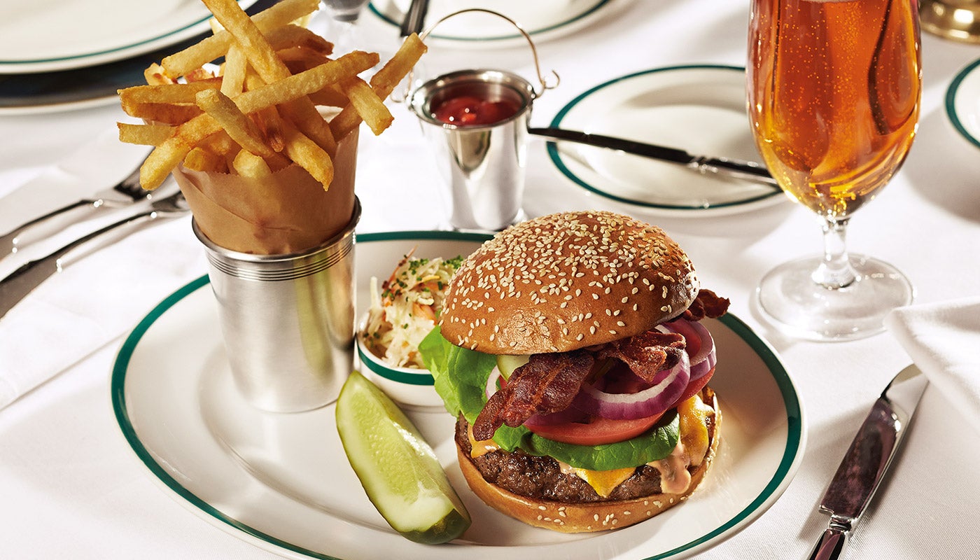<span>The Polo Bar Burger, inspired by Mr. Lauren&rsquo;s all-time favorite, the Ralph&rsquo;s Burger, which is served at Ralph&rsquo;s in Paris</span>