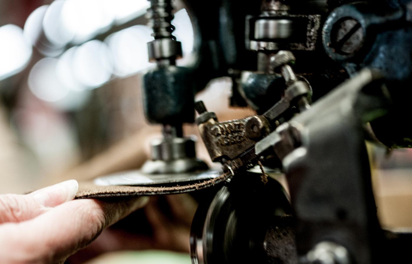                             Horween leather is hand-cut by Rancourt &amp; Co.’s artisans to ensure that only the best sections make it to the final product.