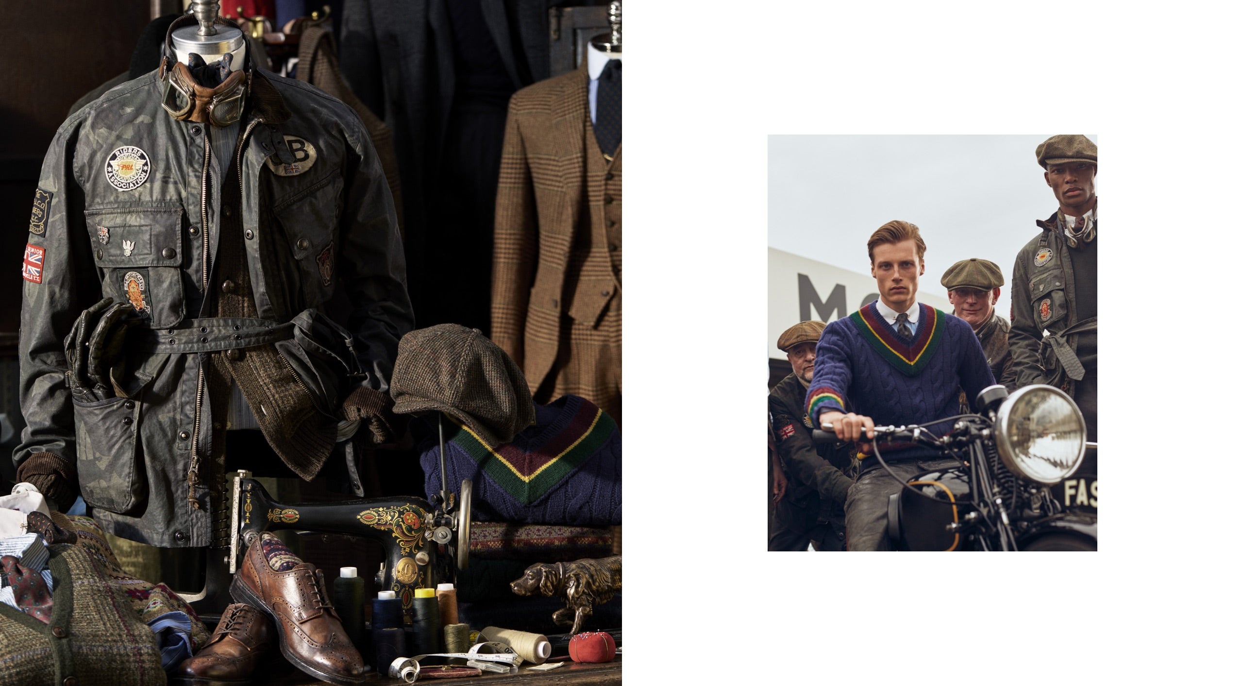 <strong>ON LOCATION</strong><br/><span>This season of Polo Originals, inspired by the golden era of Grand Prix car racing, was photographed at the Goodwood Motor Circuit, which is located in West Sussex, on the 12,000-acre Goodwood Estate. The Circuit has since become known for hosting a number of prestigious motorsport events, including the famous Festival of Speed and Revival.</span> <br/><rlmag_link href="https://www.ralphlauren.pl/pl/search?cgid=brands-prl-tough-and-refined-cg"><button class="shop-collection">Shop the Story</button></rlmag_link>