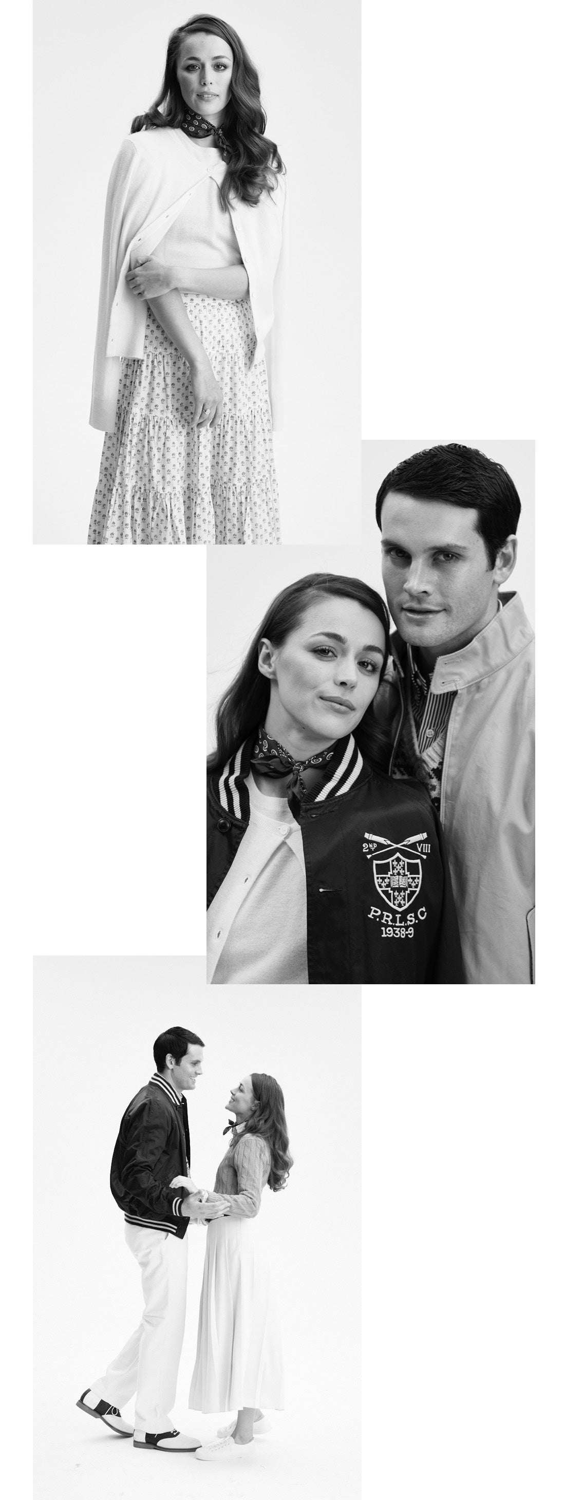 <strong>TEEN SPIRIT</strong><br/><span>Joshua Boone (in RRL and a leather vintage Polo jacket), top, plays Dallas; Emma Pittman (in Polo), plays Cherry, whose love interest is Bob, played by Kevin William Paul (in Polo)</span>