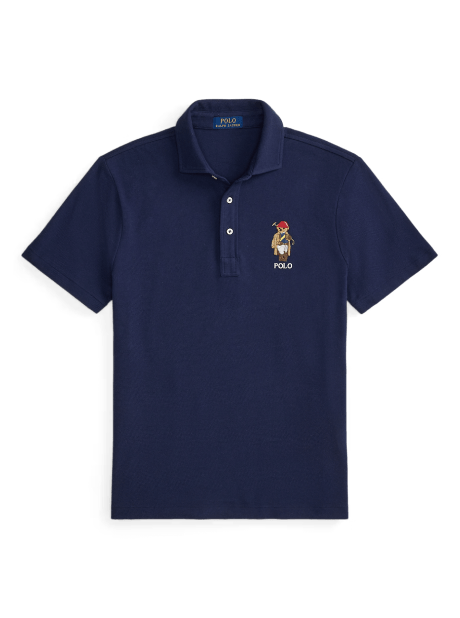 Custom Slim Fit Polo Bear Mesh Polo