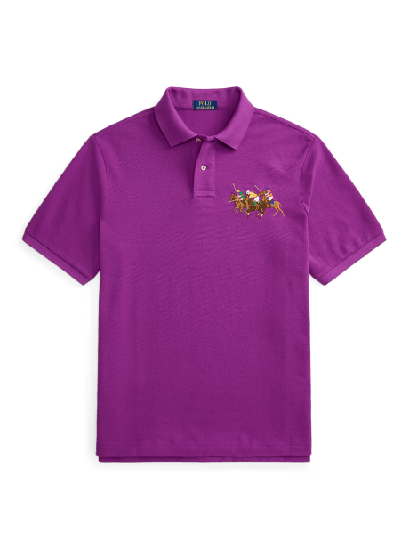 Classic Fit Triple-Pony Mesh Polo Shirt
