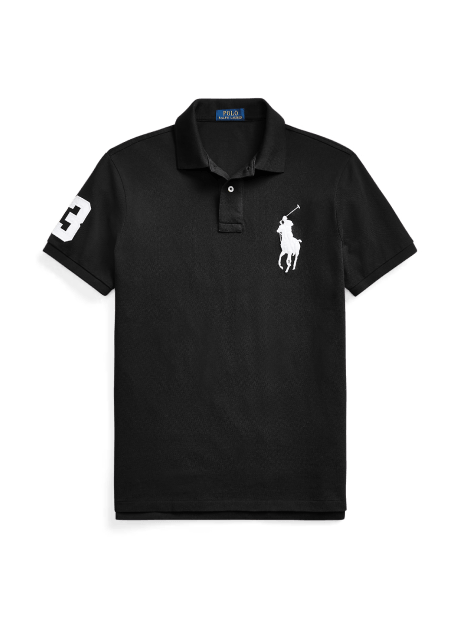 Custom Slim Fit Big Pony Mesh Polo Shirt
