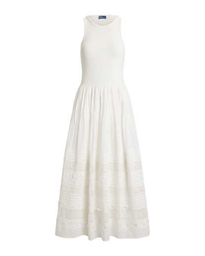 Lace-Trim Tank Dress