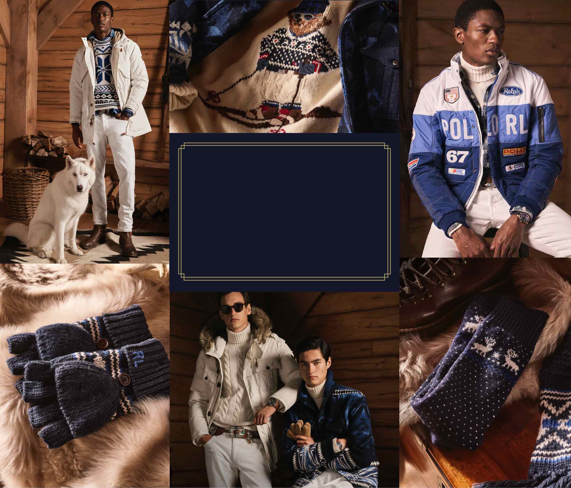 Collage of winter Polo styles.