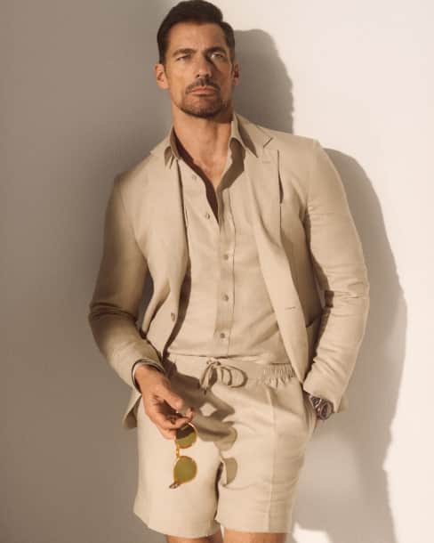 Silk-Linen Shorts
