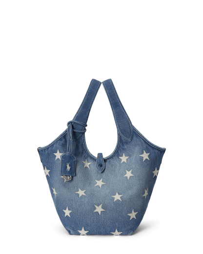 Torba shopper Polo Play Star z denimu