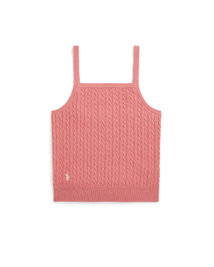 Bawełniany tank top z mini warkoczem