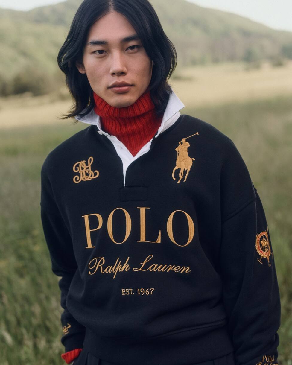 Bluza typu rugby Relaxed Fit Big Pony